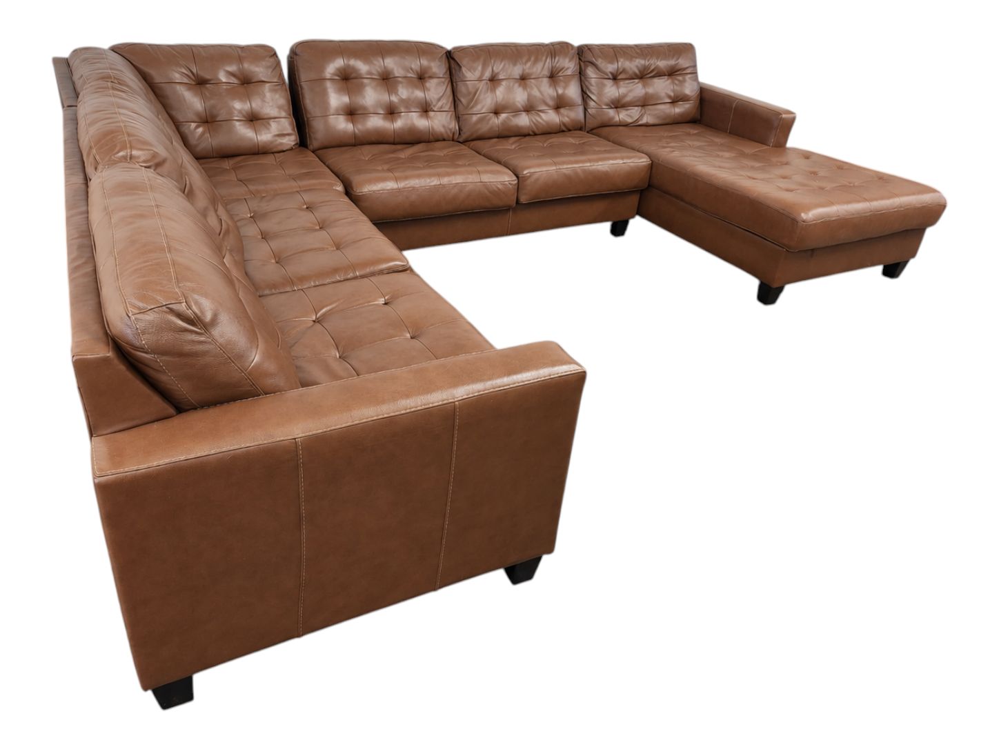 Genuine Italian Leather 4pc Sectional - Image 3