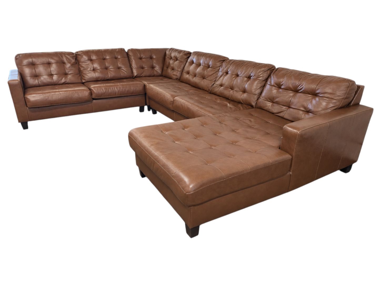Genuine Italian Leather 4pc Sectional - Image 2