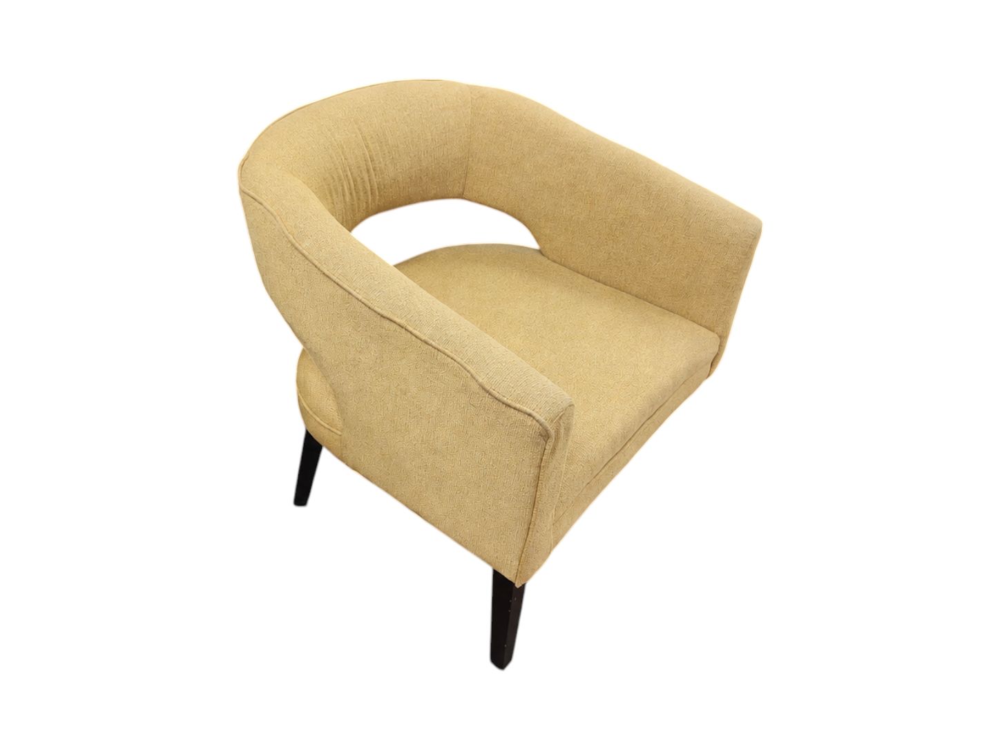 Accent MCM Yellow Woven Fabric Chair - Image 2