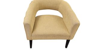 Accent MCM Yellow Woven Fabric Chair