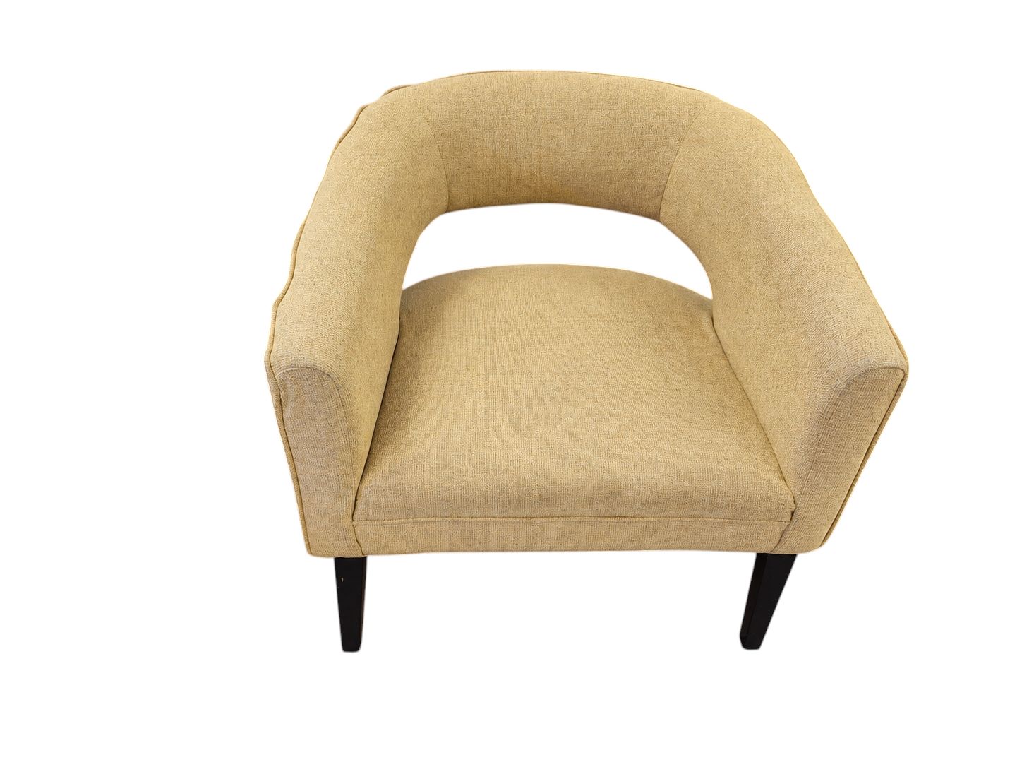 Accent MCM Yellow Woven Fabric Chair