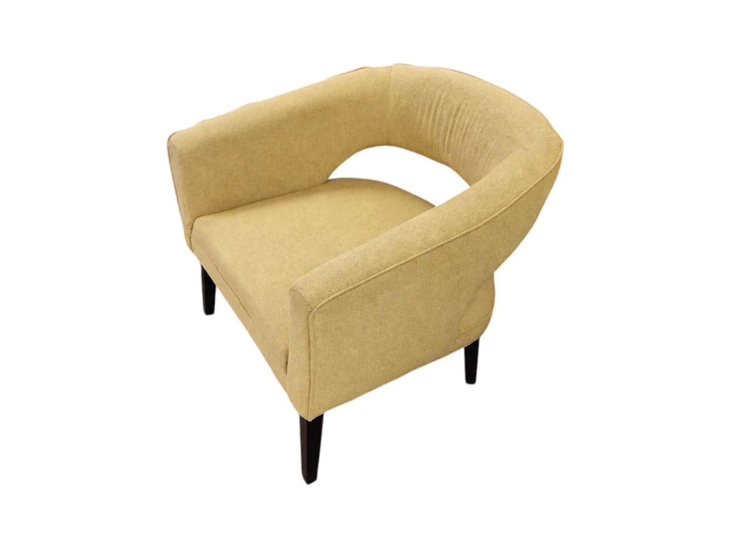 Accent MCM Yellow Woven Fabric Chair - Image 3