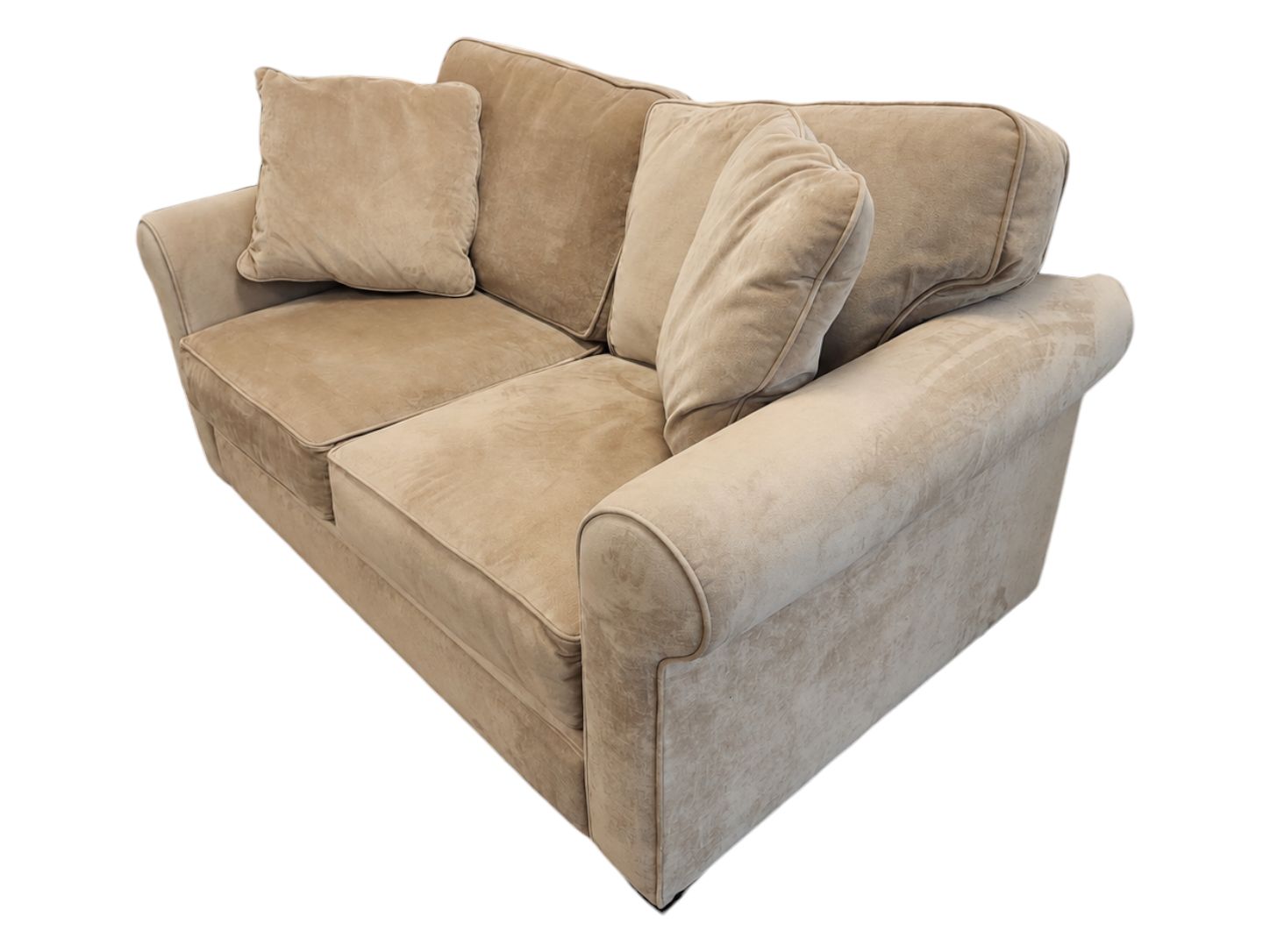 Beige Microfiber Loveseat - Image 3