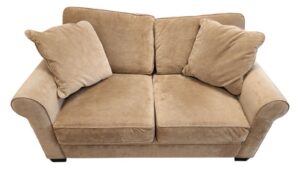 Beige Microfiber Loveseat