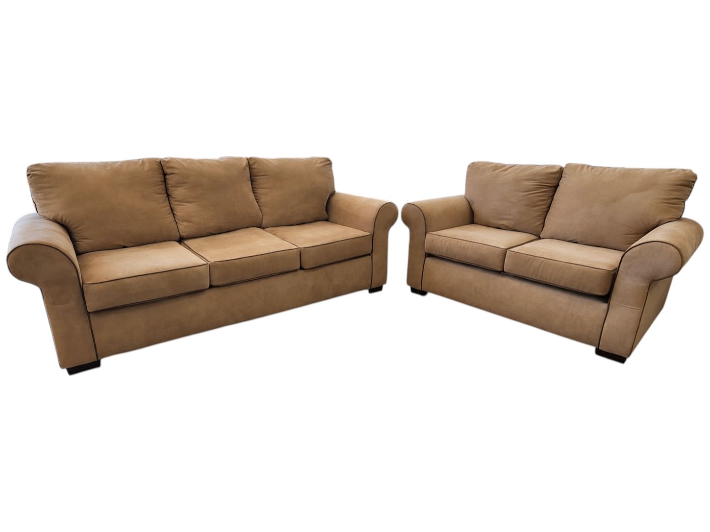 American Furniture Sand Microfiber Couch Set