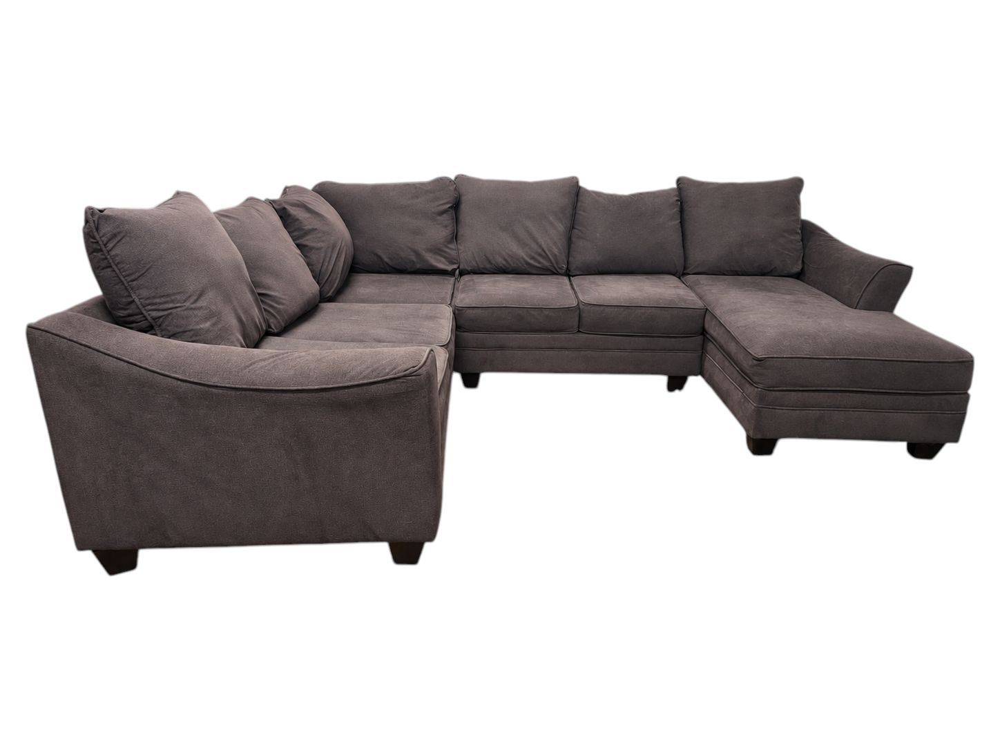 Charcoal 3pc U-Shaped Sectional - Image 2