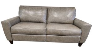 Gray Leather Electric Recliner