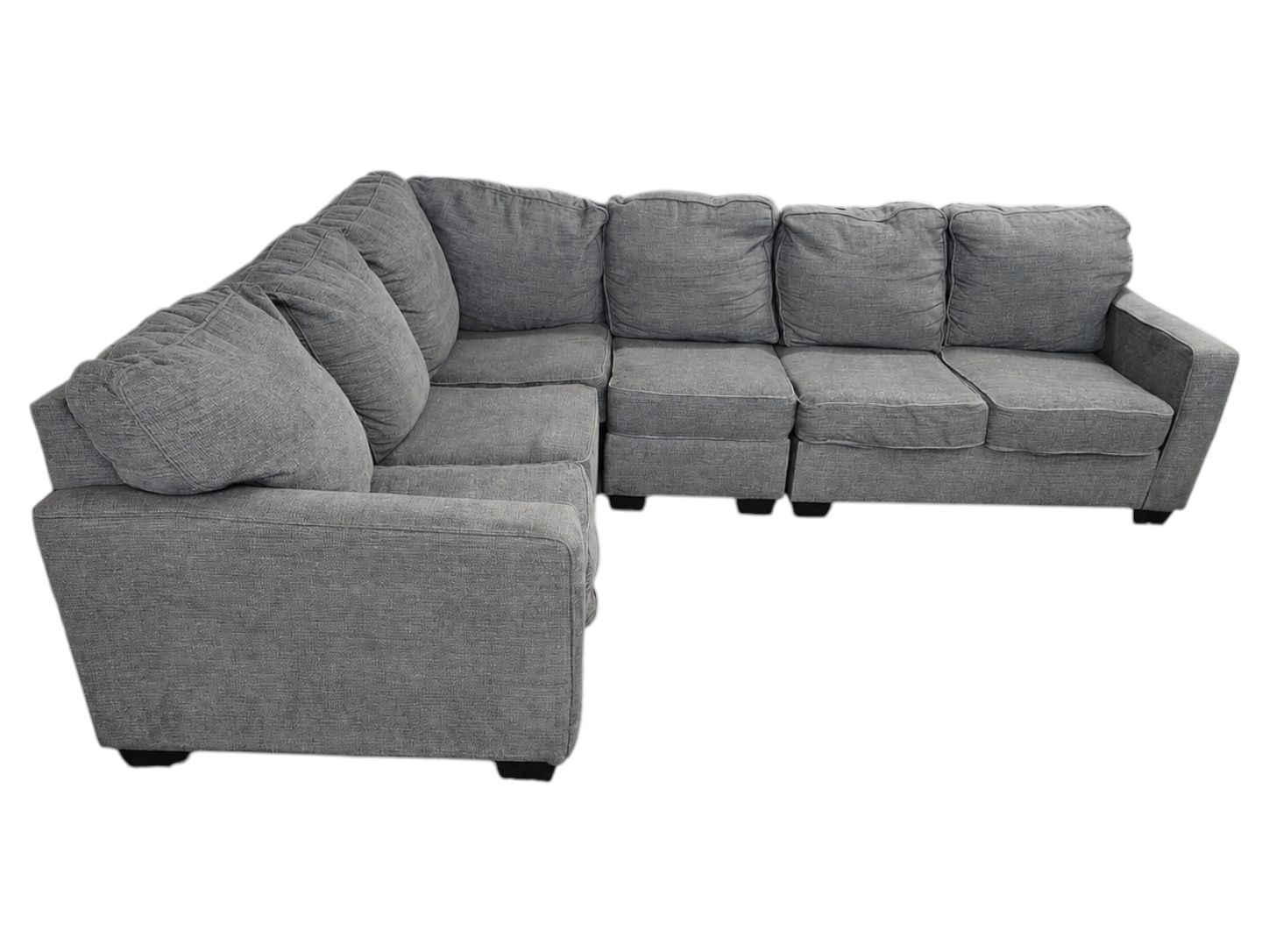 Dark Gray L-Shaped Sectional - Image 2