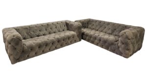 Restoration Hardware Soho Tufted Velvet Sofa Set