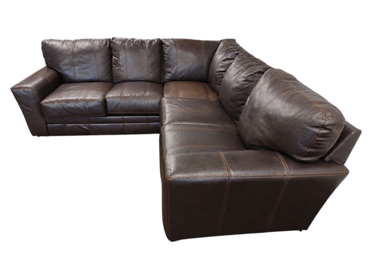 Jackson Furniture L-Shaped Genuine Leather Sectional - Image 3
