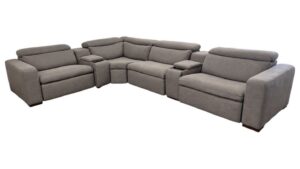 Scandinavian Style 6pc Modular Electric Reclining Sectional