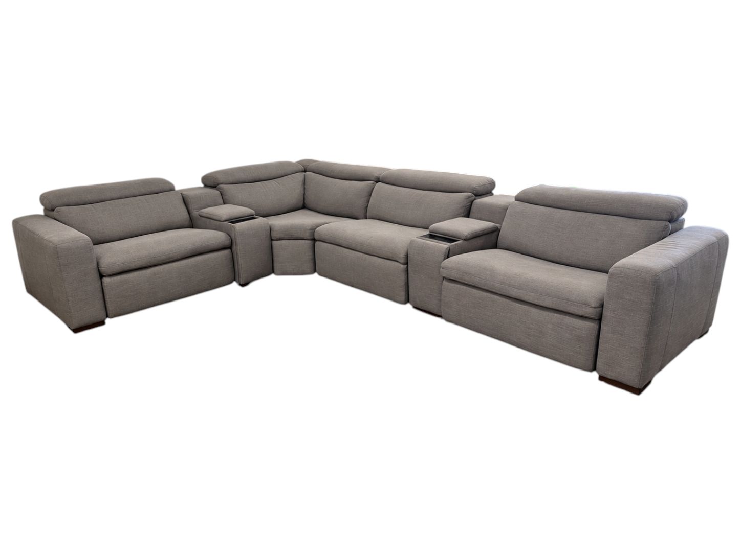 Scandinavian Style 6pc Modular Electric Reclining Sectional