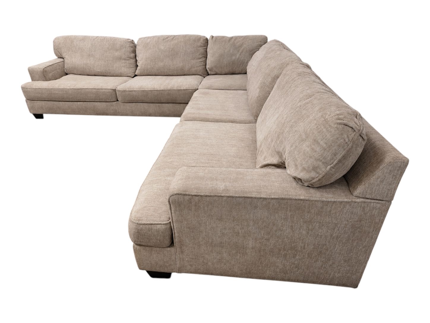 Cream Colored L-Shaped Sectional - Image 3