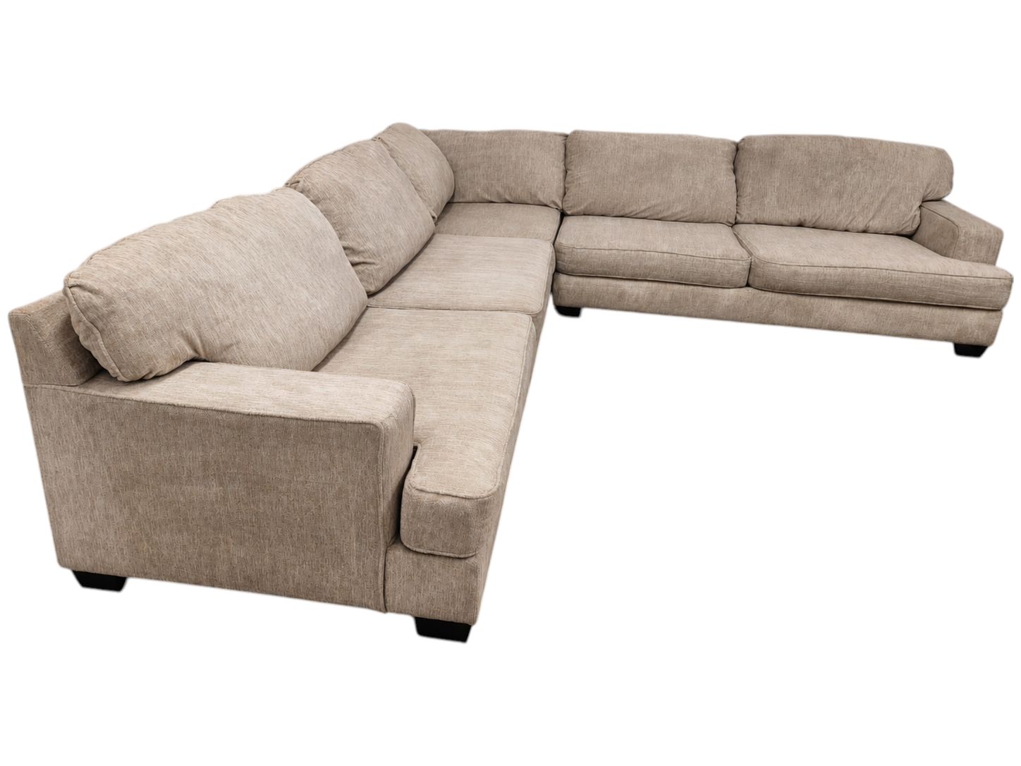 Cream Colored L-Shaped Sectional - Image 2
