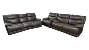 Leather Electric Recliner Couch Set