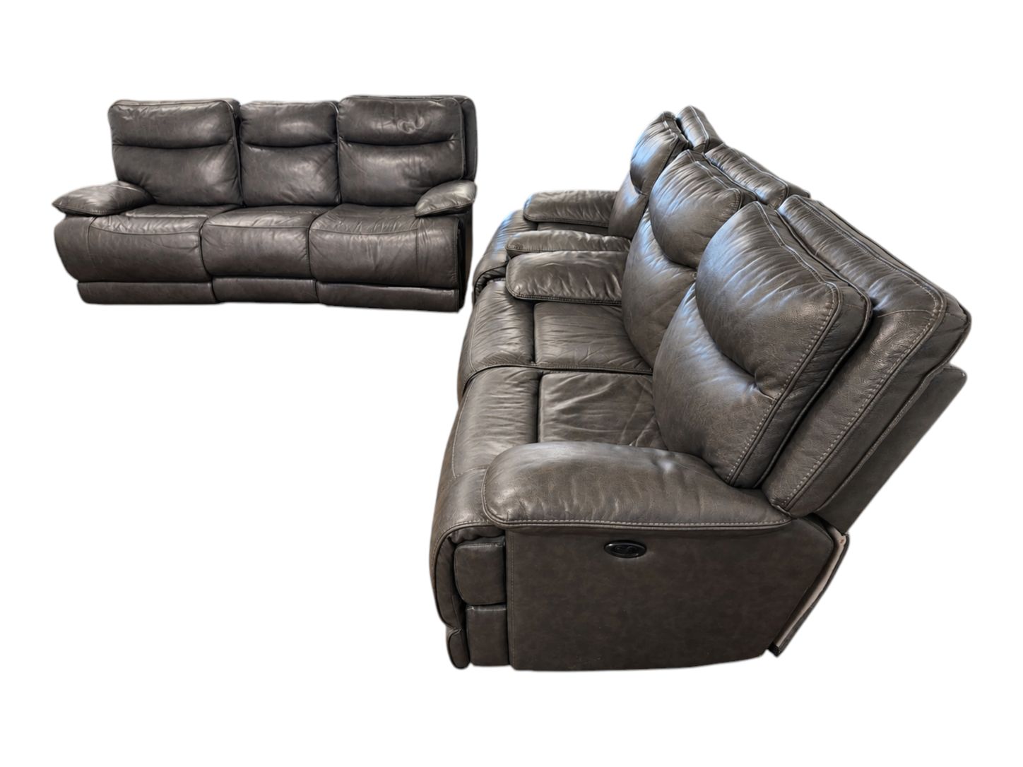 Leather Electric Recliner Couch Set - Image 3
