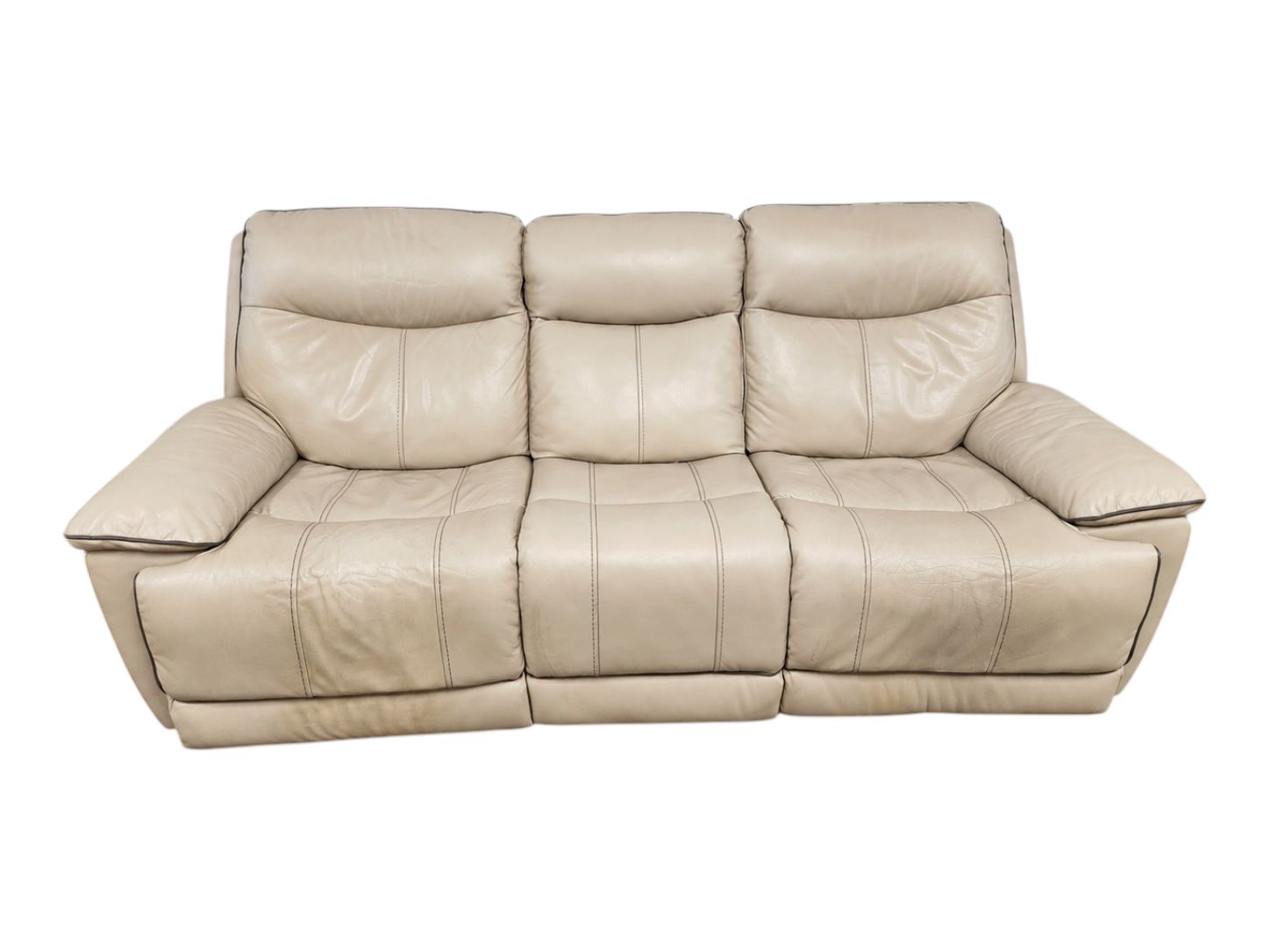 Jason Furniture White Leather Electric Couch