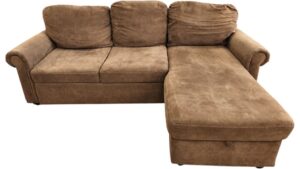 Brown 2pc Daybed Chaise Sectional
