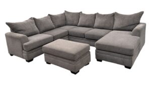 Ashley Furniture Reversible Chaise Sectional with Storage Ottoman