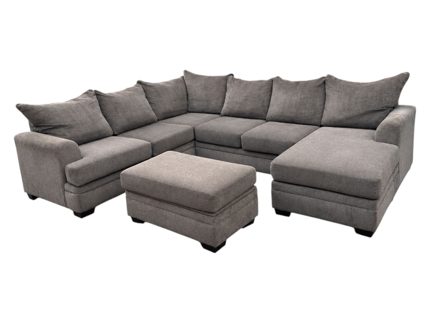 Ashley Furniture Reversible Chaise Sectional with Storage Ottoman