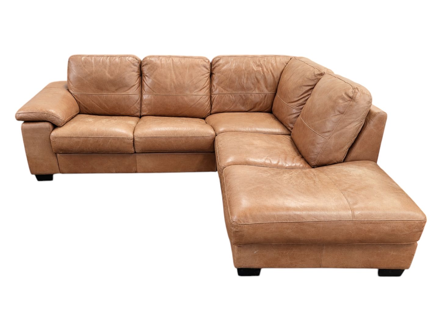 2pc Genuine Leather Chaise Sectional - Image 2