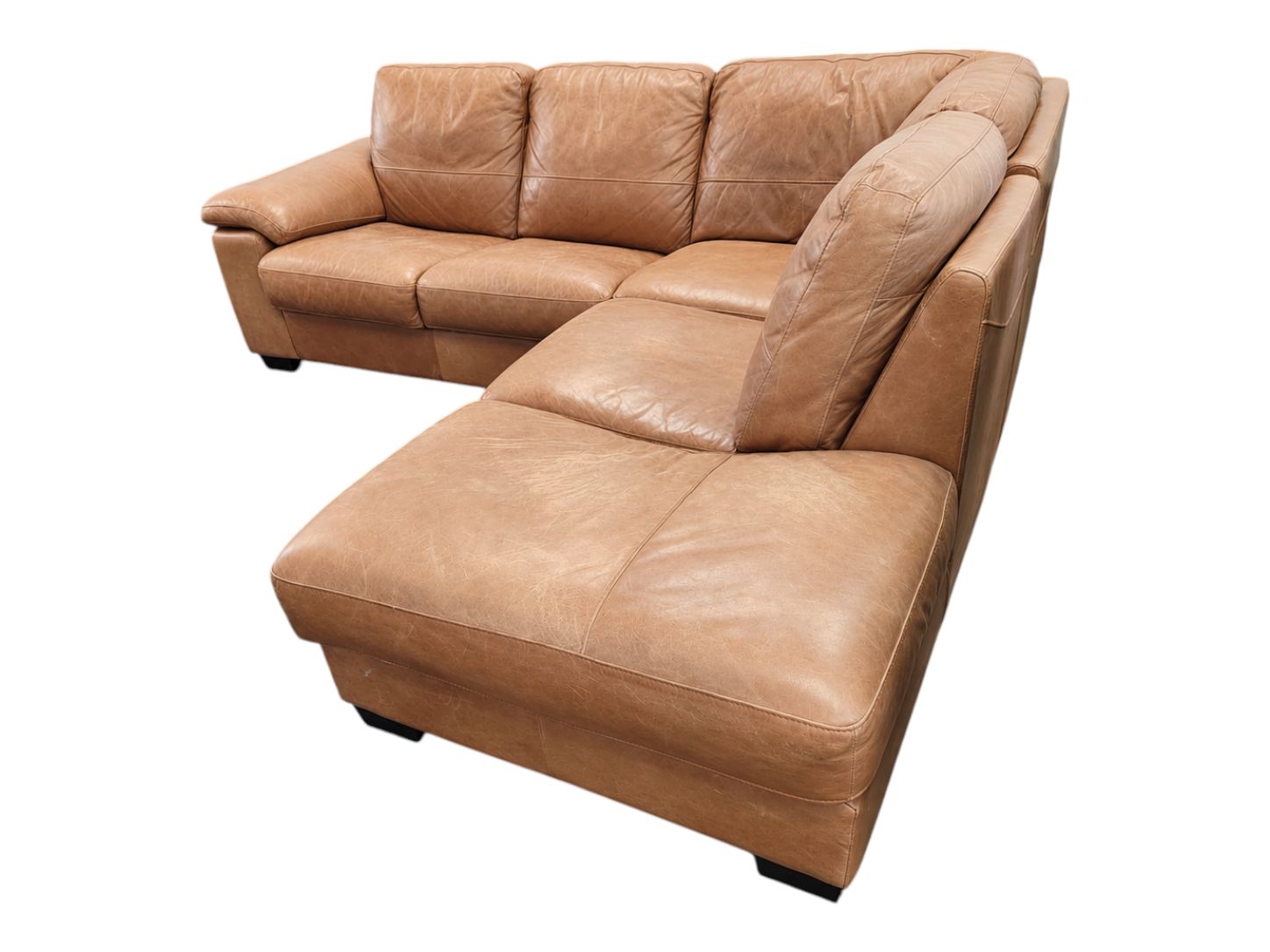2pc Genuine Leather Chaise Sectional - Image 3