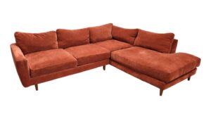 Jonathan Louis MCM Rust Chenile Chaise Sectional