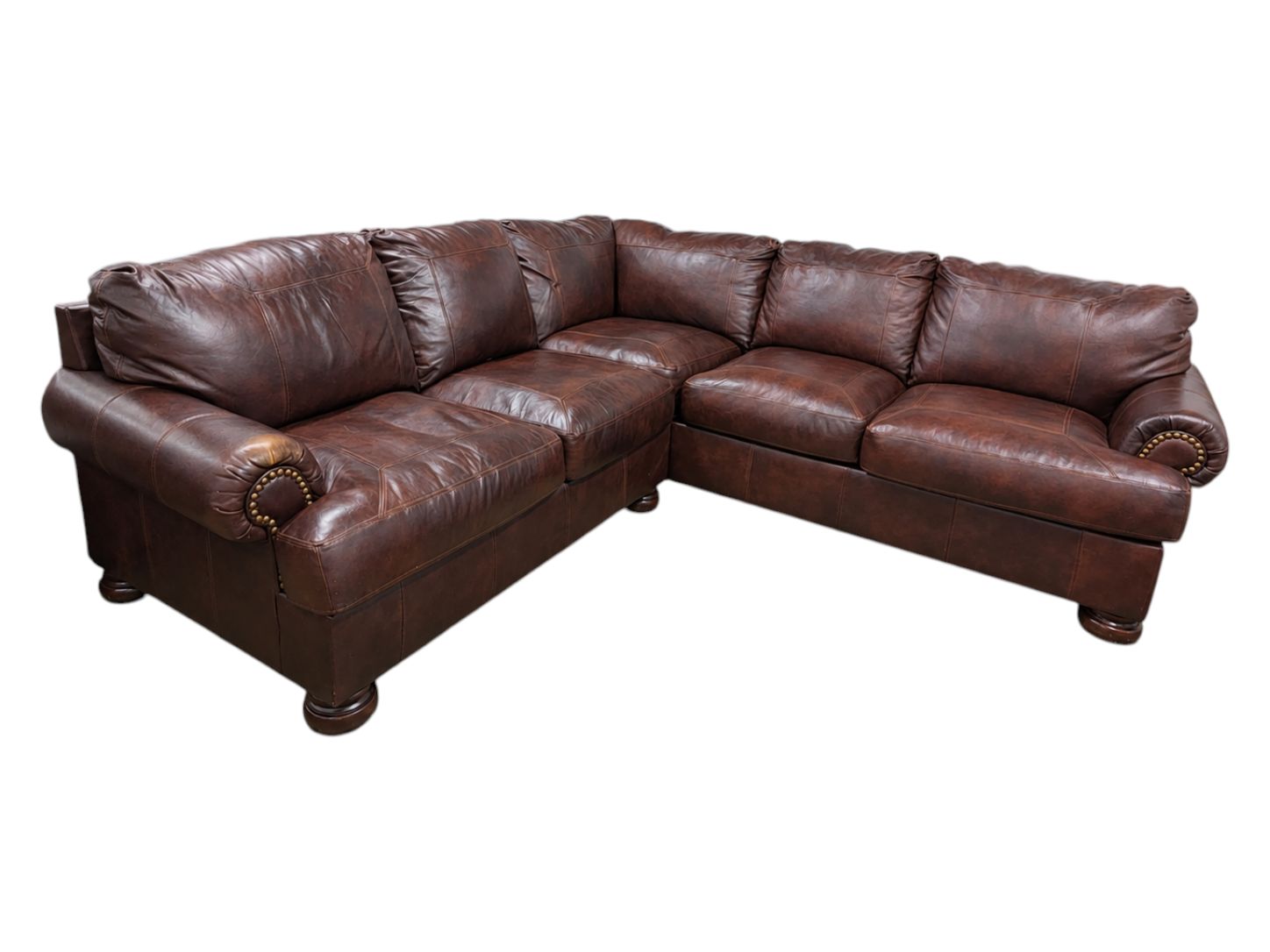 Ashley Furniture Dark Brown Leather Sectional