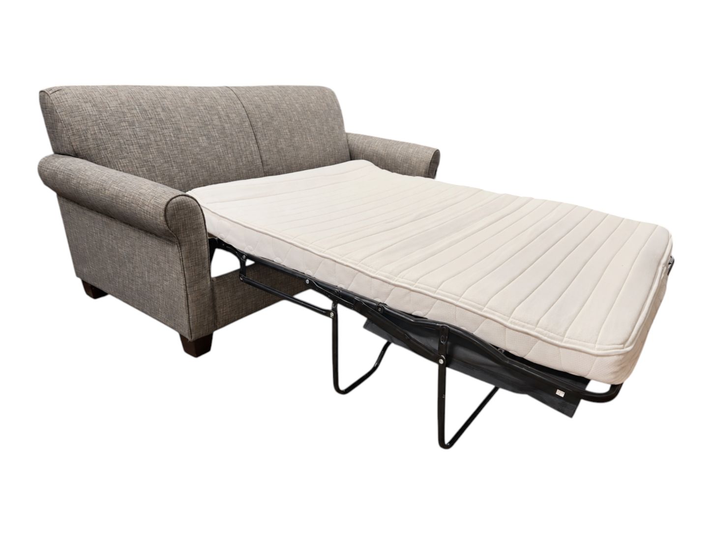 Gray Loveseat Sleeper Sofa with Full Sized Bed - Image 4