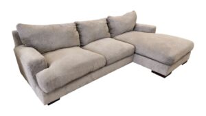 Plush 2pc Sectional with RAF Chaise